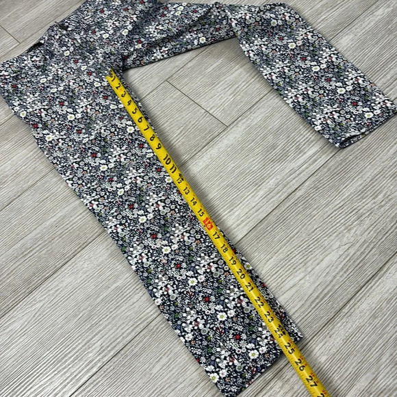 J. Crew Liberty Floral Print Toothpick Skinny Ankle Jeans Size 25 - Picture 11 of 13